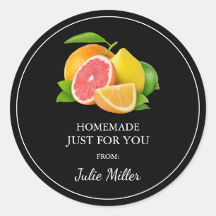Zelfgemaakt alleen voor u gemengd citrus label