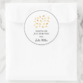 Zelfgemaakt alleen voor u sesamzaadlabel ronde sticker (Tas)