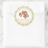 Zelfgemaakt Amandelolielabel L Wit Ronde Sticker (Tas)