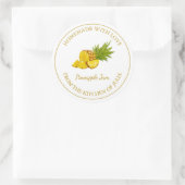 Zelfgemaakt ananas jam label | Wit (Tas)