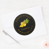Zelfgemaakt ananas jam label | Zwart (Envelop)