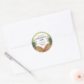Zelfgemaakt ananasjam-etiket ronde sticker (Envelop)