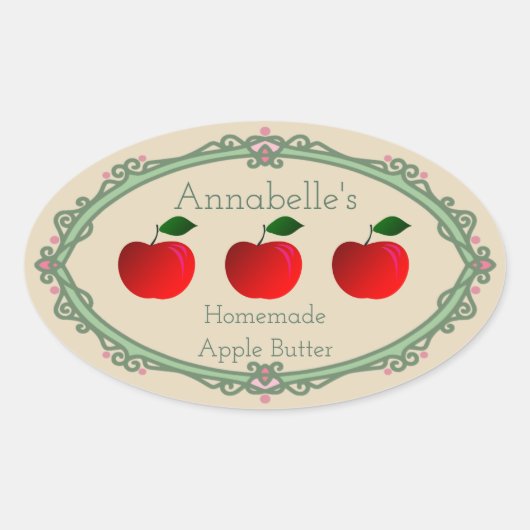 Zelfgemaakt Apple Butter Label (Voorkant)