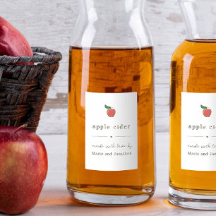 Zelfgemaakt Apple Cider Gift Label Voedselcontainer Etiket