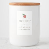 Zelfgemaakt Apple Cider Gift Label Voedselcontainer Etiket (Voorkant)
