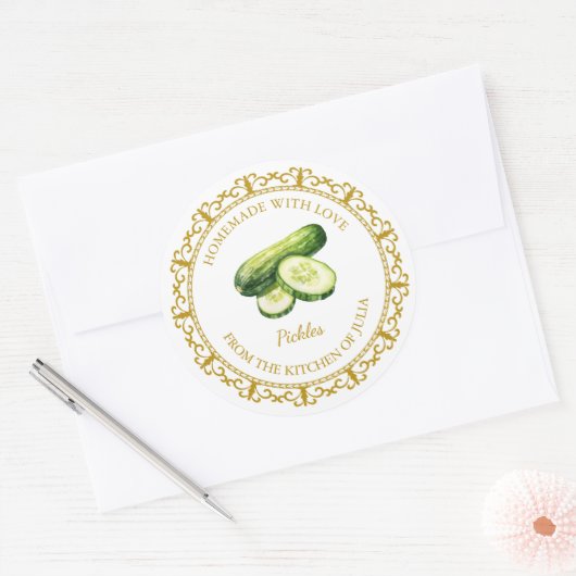 zelfgemaakt augurk label l wit (Envelop)