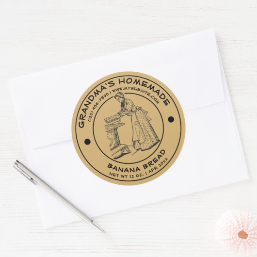 Zelfgemaakt Baked Goods Label Sjabloon (Envelop)