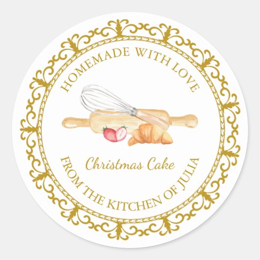  Zelfgemaakt bakken Small Business Label (Voorkant)