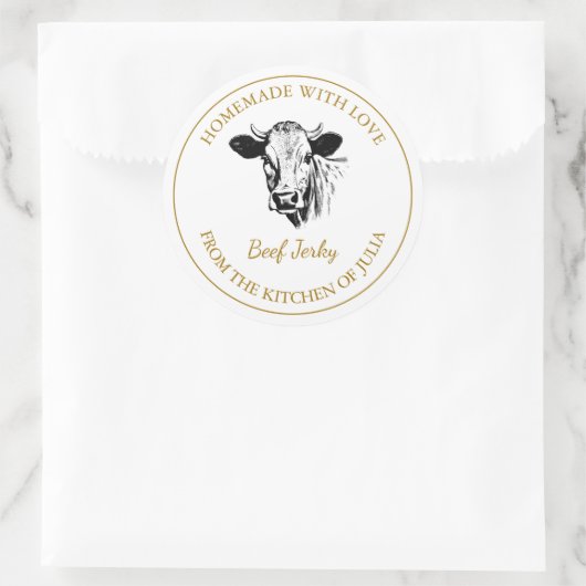 Zelfgemaakt Beef Jerky Label (Tas)