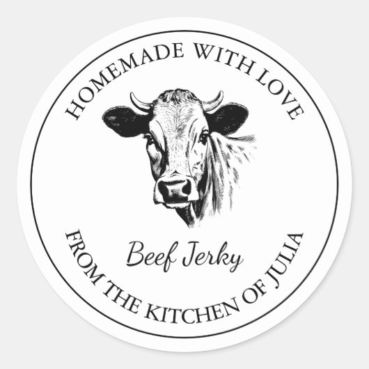 Zelfgemaakt Beef Jerky Label (Voorkant)