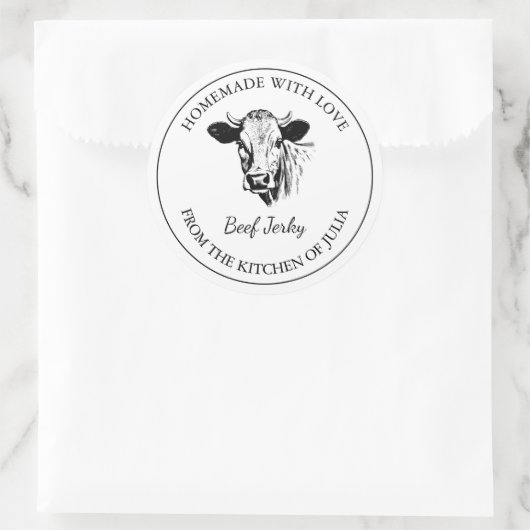 Zelfgemaakt Beef Jerky Label (Tas)