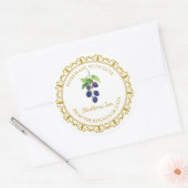 Zelfgemaakt Blackberry Jam Label L Wit (Envelop)