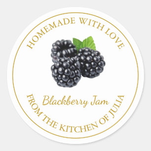 Zelfgemaakt BlackBerry Jam Label Wit