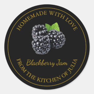 Zelfgemaakt BlackBerry Jam Label   Zwart