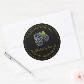 Zelfgemaakt BlackBerry Jam Label | Zwart (Envelop)