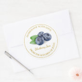 Zelfgemaakt Blueberry Jam Label | Wit (Envelop)