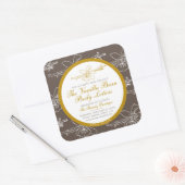 Zelfgemaakt body lotion product vanille bruin vierkante sticker (Envelop)