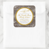 Zelfgemaakt body lotion product vanille bruin vierkante sticker (Tas)