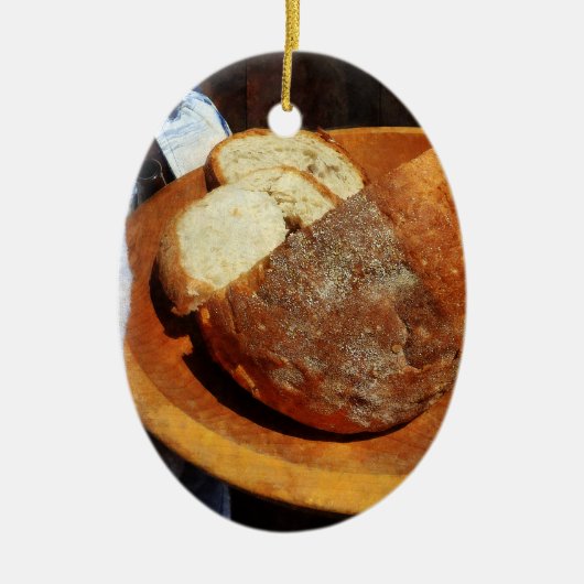 Zelfgemaakt Brood Keramisch Ornament (Voorkant)