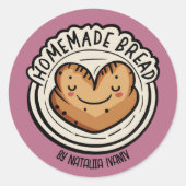 Zelfgemaakt Brood Ronde Sticker (Voorkant)