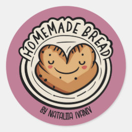 Zelfgemaakt Brood Ronde Sticker
