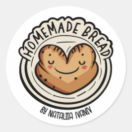 Zelfgemaakt Brood Ronde Sticker