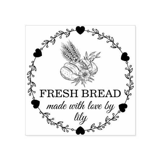 Zelfgemaakt Brood Rubberstempel (Afrduk)