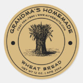  Zelfgemaakt Broodlabel Sjabloon Ronde Sticker (Voorkant)