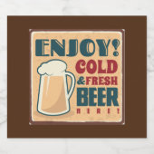 Zelfgemaakt brouwsel bier etiket (Enkel label)