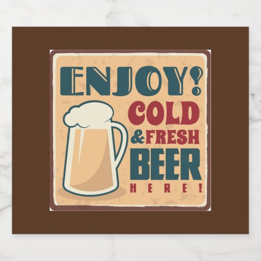 Zelfgemaakt brouwsel bier etiket (Enkel label)