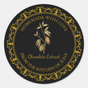  Zelfgemaakt Chocolade Extract Label L Zwart