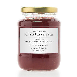 Zelfgemaakt Christmas Jam Gift Label Voedselcontainer Etiket