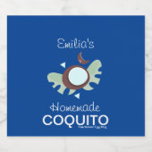 Zelfgemaakt Coquito Recept Zakelijk Branding Likeurfles Etiket (Enkel label)
