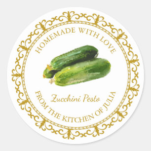  Zelfgemaakt courgette pesto label l wit