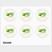 Zelfgemaakt courgettetiket | Wit Ronde Sticker (Vel)