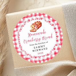 Zelfgemaakt Cranberry Brood Eten Label
