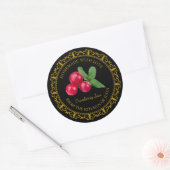  Zelfgemaakt Cranberry Jam Label L Zwart (Envelop)