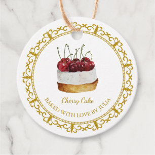 Zelfgemaakt Dessert Cherry Cake Hang Label
