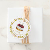 Zelfgemaakt Dessert Cherry Cake Hang Label (In situ)