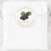 Zelfgemaakt druivenjam label | Wit (Tas)