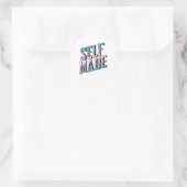 Zelfgemaakt en Trans Ronde Sticker (Tas)