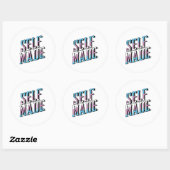 Zelfgemaakt en Trans Ronde Sticker (Vel)