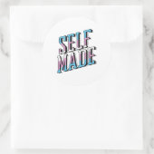 Zelfgemaakt en Trans Ronde Sticker (Tas)