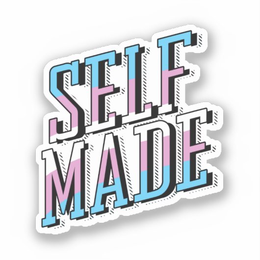 Zelfgemaakt en Trans Sticker (Voorkant)