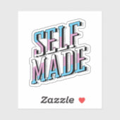 Zelfgemaakt en Trans Sticker (Vel)