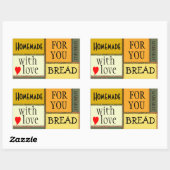 Zelfgemaakt eten gepersonaliseerd rechthoekige sticker (Vel)