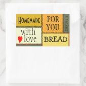 Zelfgemaakt eten gepersonaliseerd rechthoekige sticker (Tas)