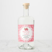 Zelfgemaakt Frambozensap Fles Etiket (Voorkant)