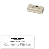 Zelfgemaakt gebakken met liefde Rolling Pin Rubberstempel (Gestempeld)