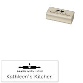 Zelfgemaakt gebakken met liefde Rolling Pin Rubberstempel (Gestempeld)